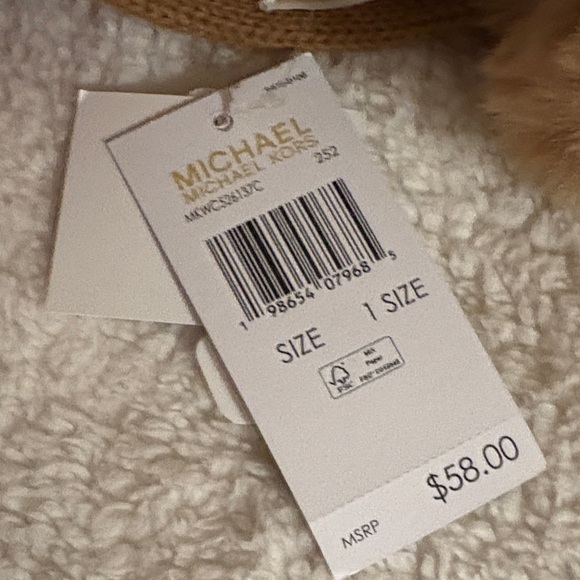 Michael Kors Tan Fur Earmuffs with Studded Band - Picture 4 of 6